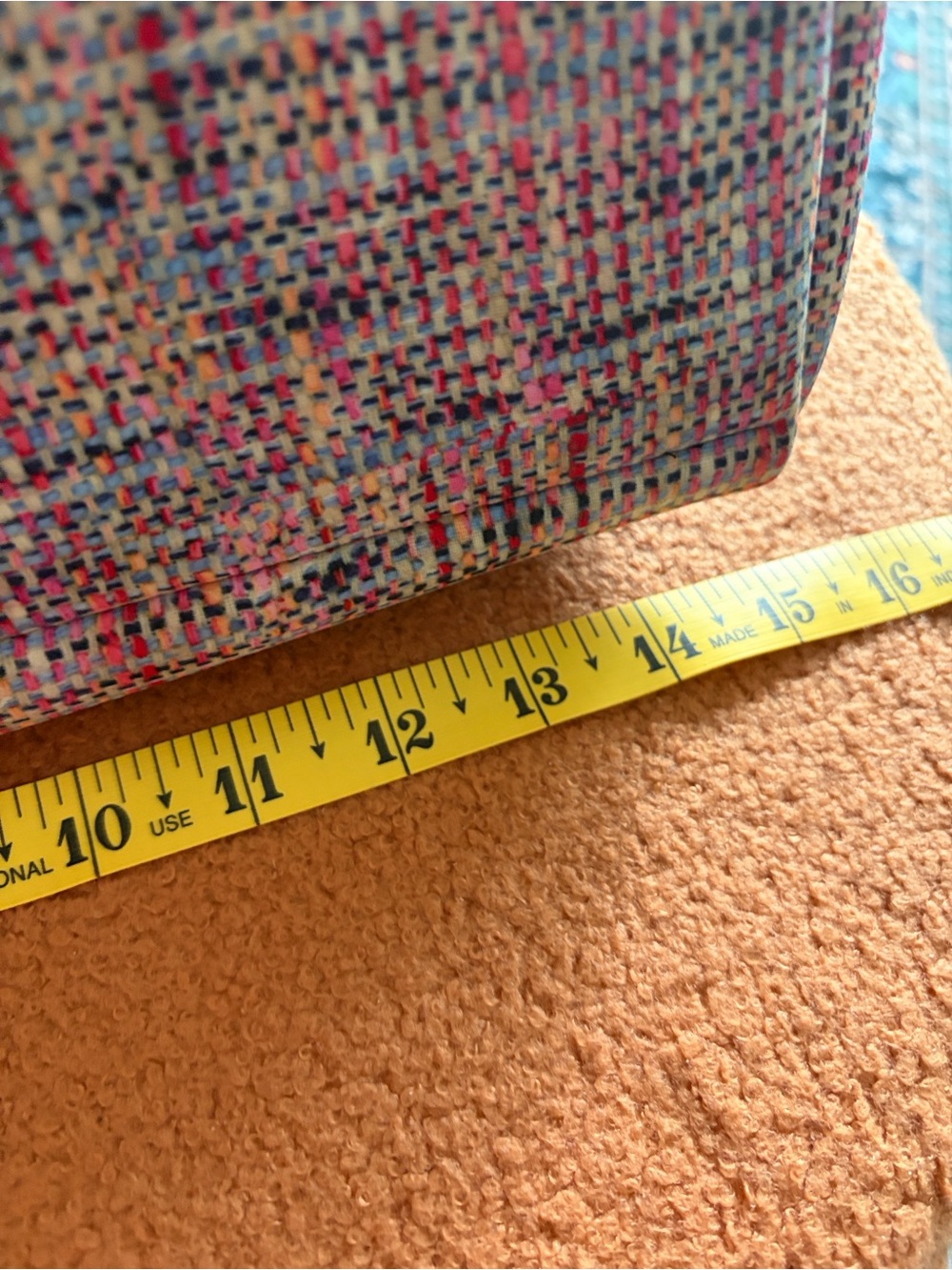 Save my Bag - made in Italy Multicolor Pink Tweed Tote Bag with Bow Accent - Picture 7 of 10